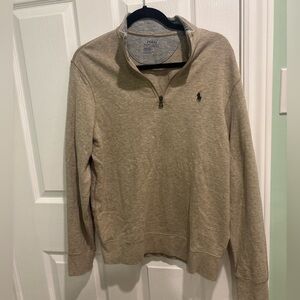 Polo Ralph Lauren 1/4 Zip Sweater Men's Beige Size Small